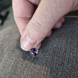 Elegant Purple Gemstone Earring